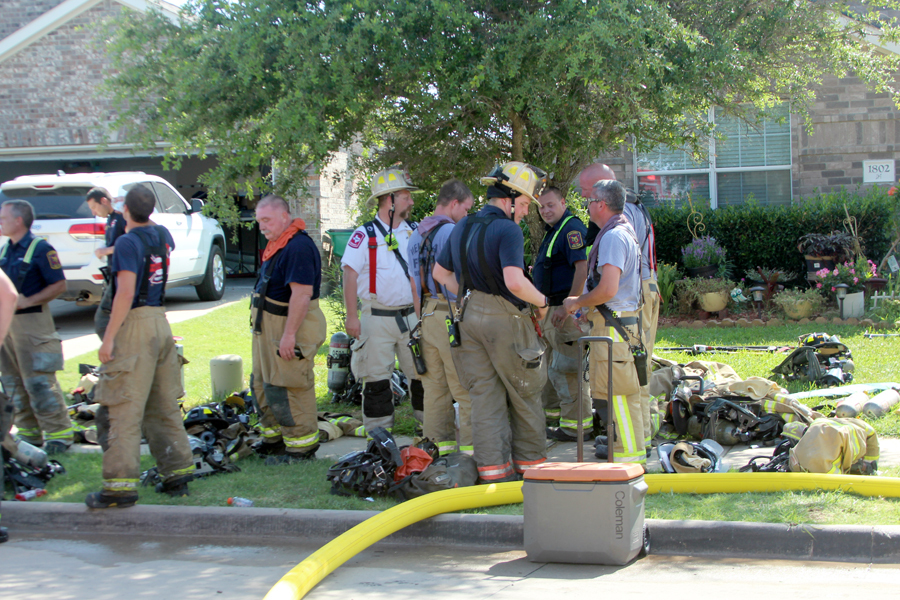 Multi-structure fire draws seven departments