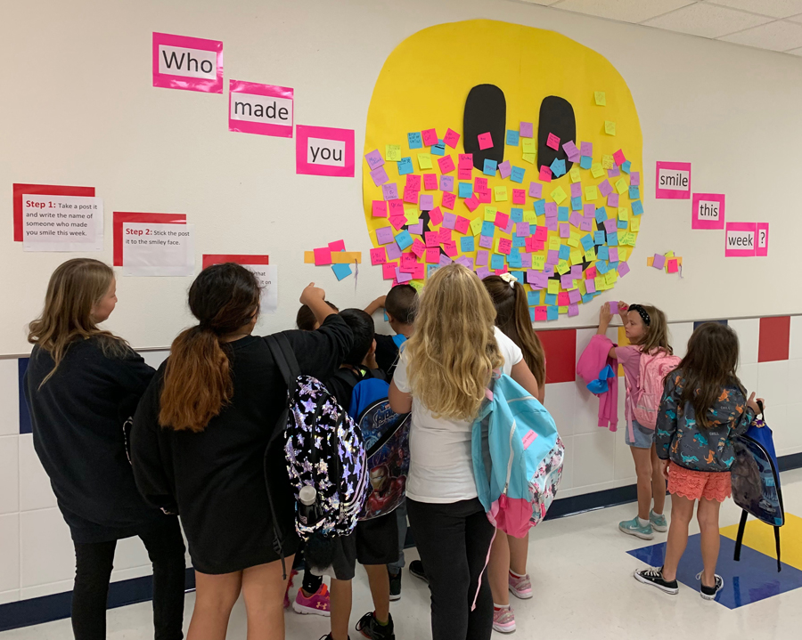 Students start week with a smile