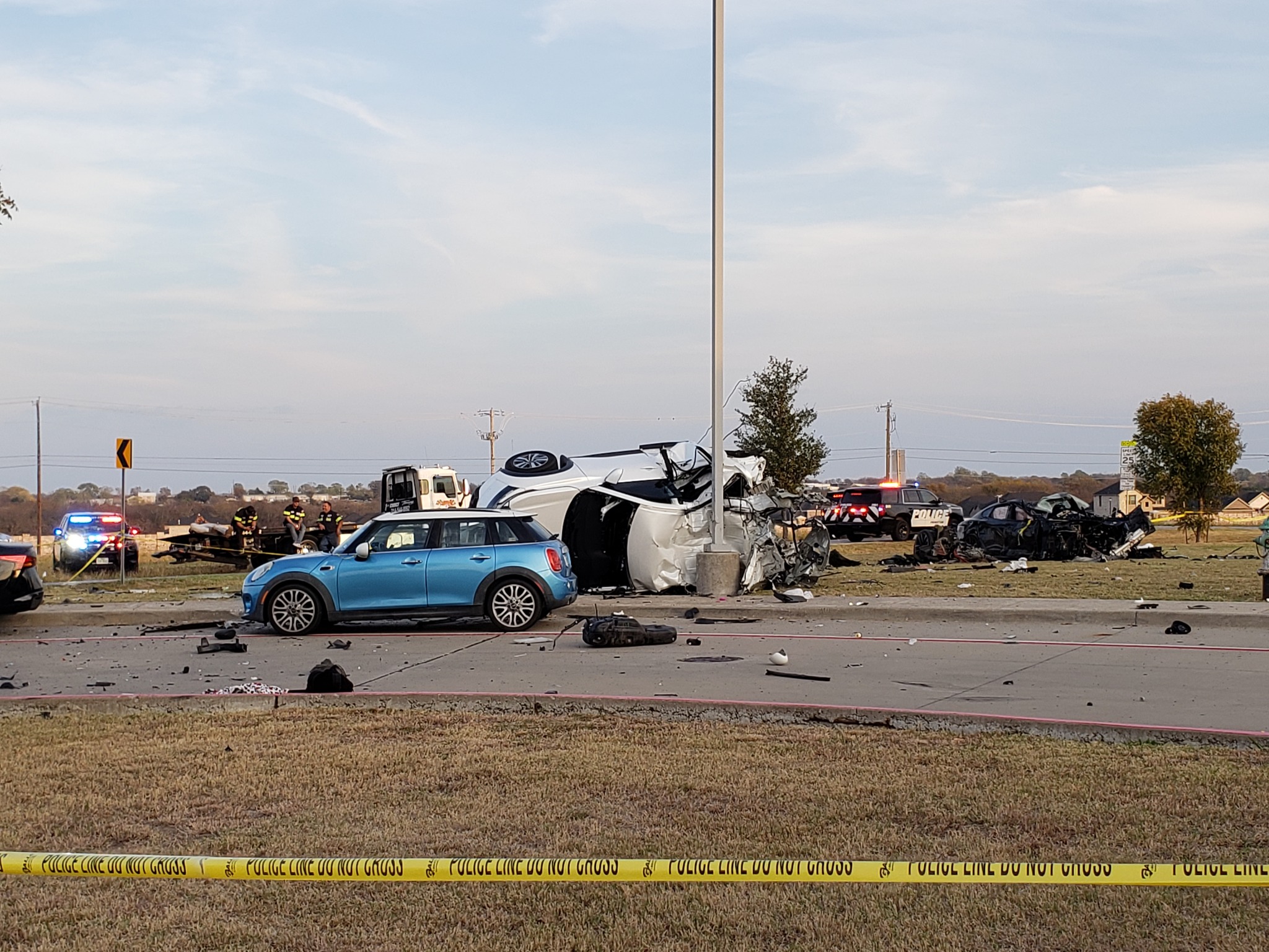 Major accident in school parking lot